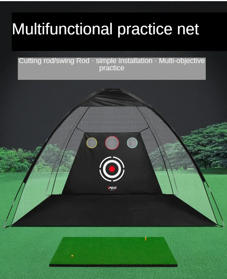 PGM 2/3m Indoor Golf Training Net Foldable Targeting Tent Cage Practice Driving Football Durable Polyester Oxford Fabric LXW013