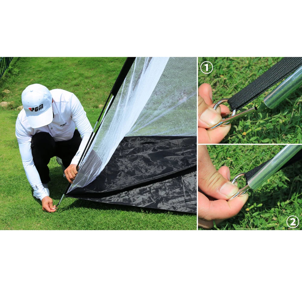 PGM Golf Hitting Practice Net , Portable Cutting Batting Strike Tent, Indoor Swing Training , Pitching Impact Cage, Target Cloth