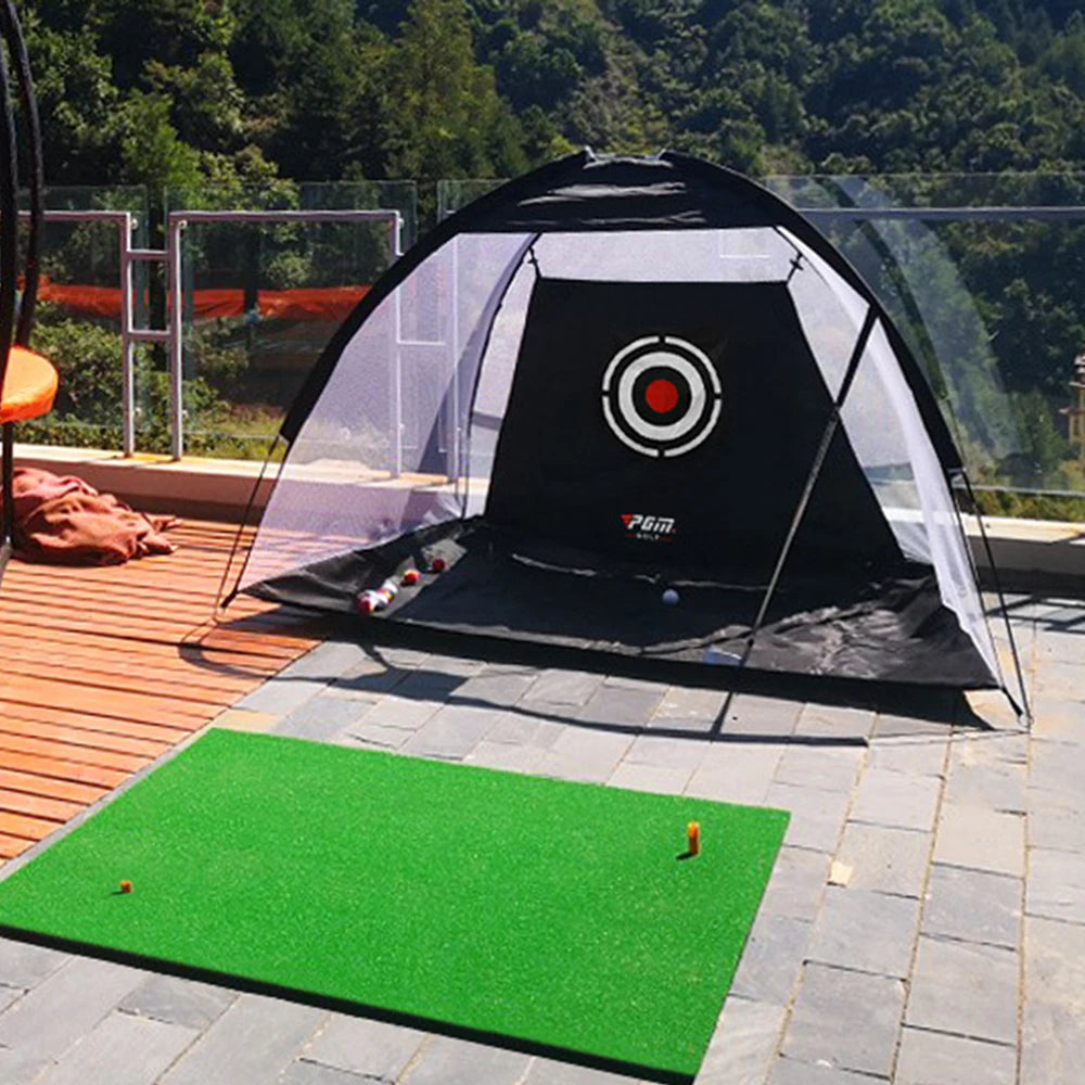 PGM Golf Hitting Practice Net , Portable Cutting Batting Strike Tent, Indoor Swing Training , Pitching Impact Cage, Target Cloth