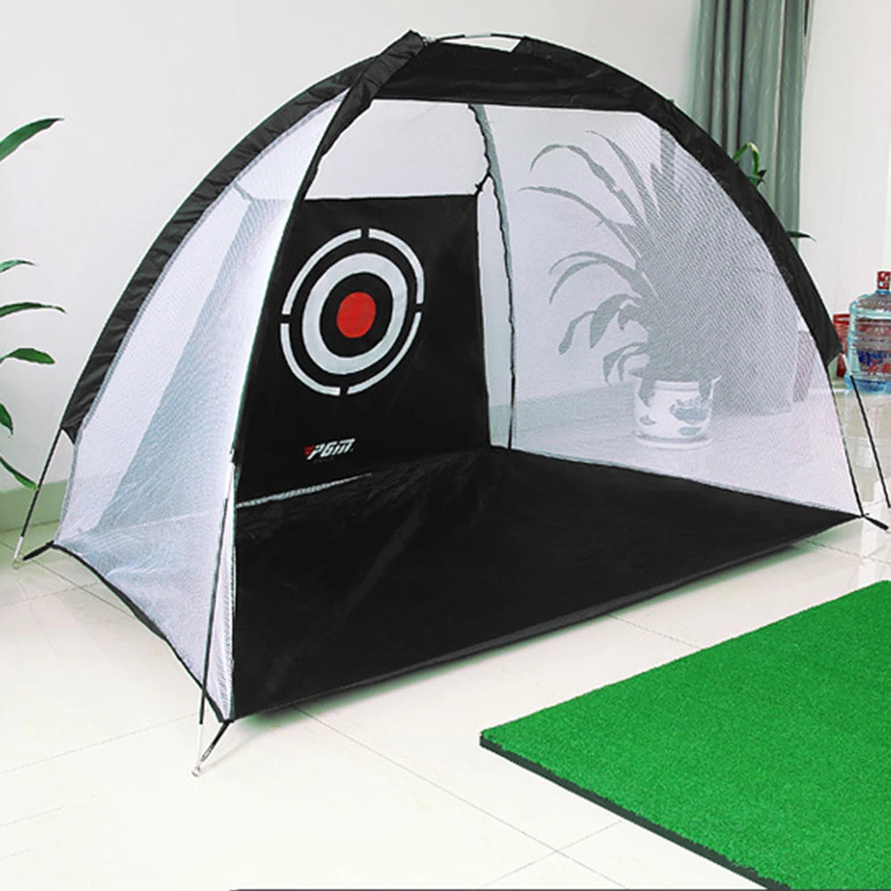 PGM Golf Hitting Practice Net , Portable Cutting Batting Strike Tent, Indoor Swing Training , Pitching Impact Cage, Target Cloth