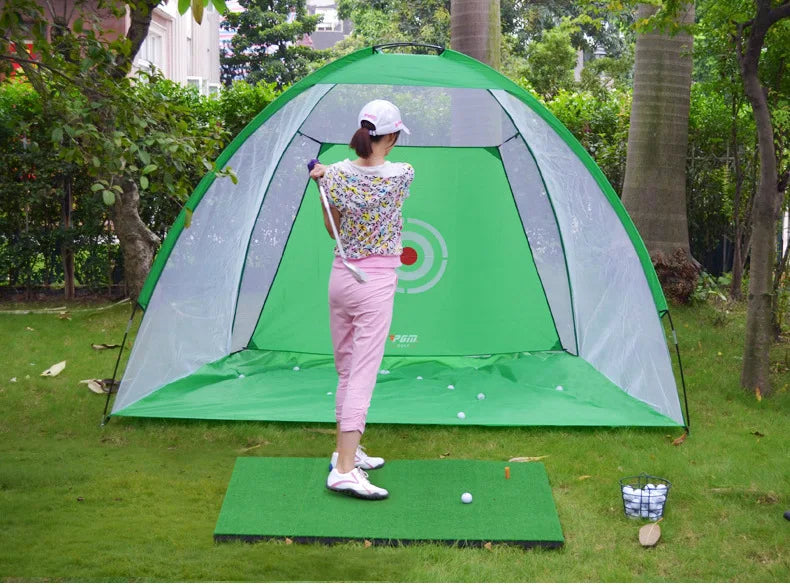 PGM Golf Hitting Practice Net , Portable Cutting Batting Strike Tent, Indoor Swing Training , Pitching Impact Cage, Target Cloth