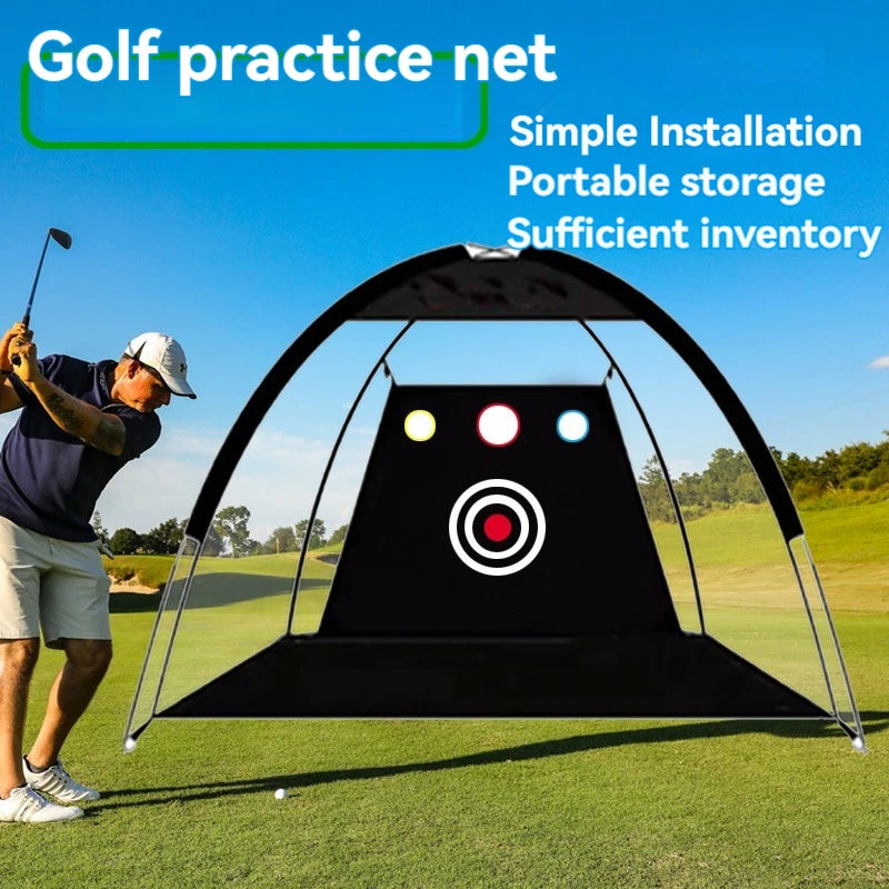 3M Golf Practice Training Batting Net Cage Indoor Outdoor Batting Target Tent Driving Swing Tent Portable Golf Training Tent Set