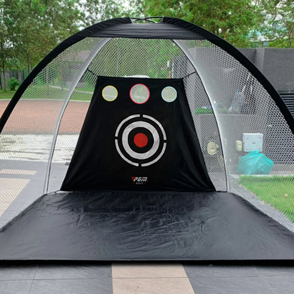 PGM Golf Hitting Practice Net , Portable Cutting Batting Strike Tent, Indoor Swing Training , Pitching Impact Cage, Target Cloth