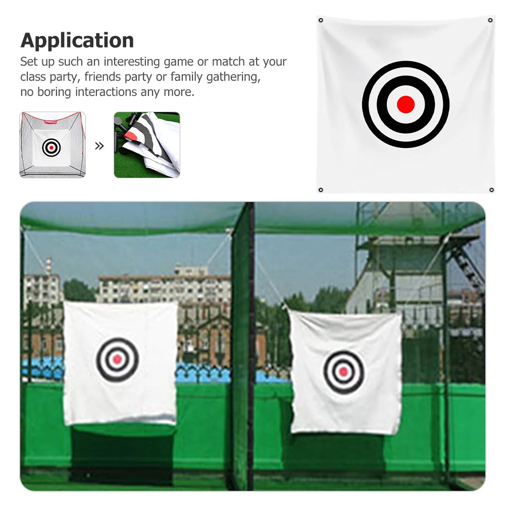 Golf Balls Target Swing Practicing Net Golfing with Mat Professional Targeting Cloth Training Group White Hitting Fabric