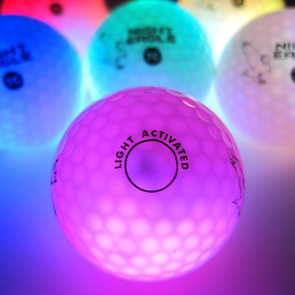 Light up LED Golf Balls - 6 Ball Pack (8 Mode Multi-Color)