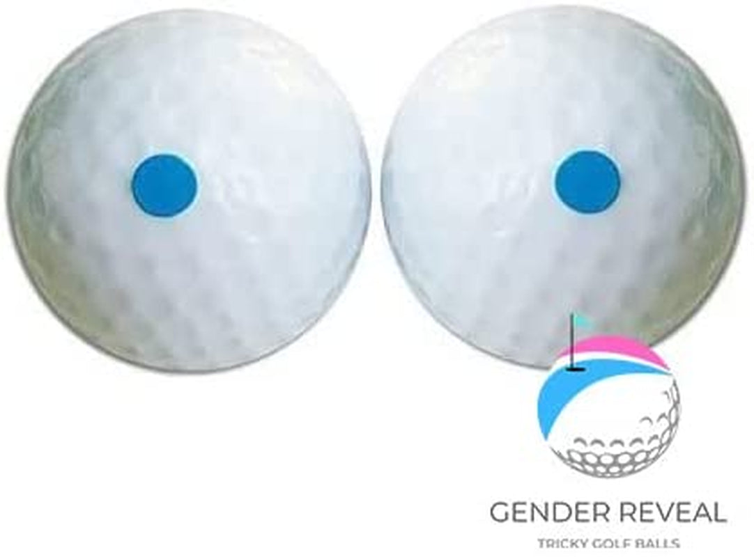 Exploding Trick Golf Balls + Gender Reveal Party Gag Gift for Golfers, Blue & Pink Exploding Golf Balls