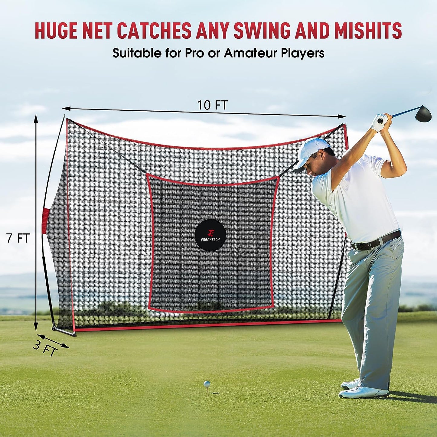 Professional title: "Heavy Duty Golf Practice Net with Chipping Target and Carry Bag - Ideal for Indoor and Outdoor Use"