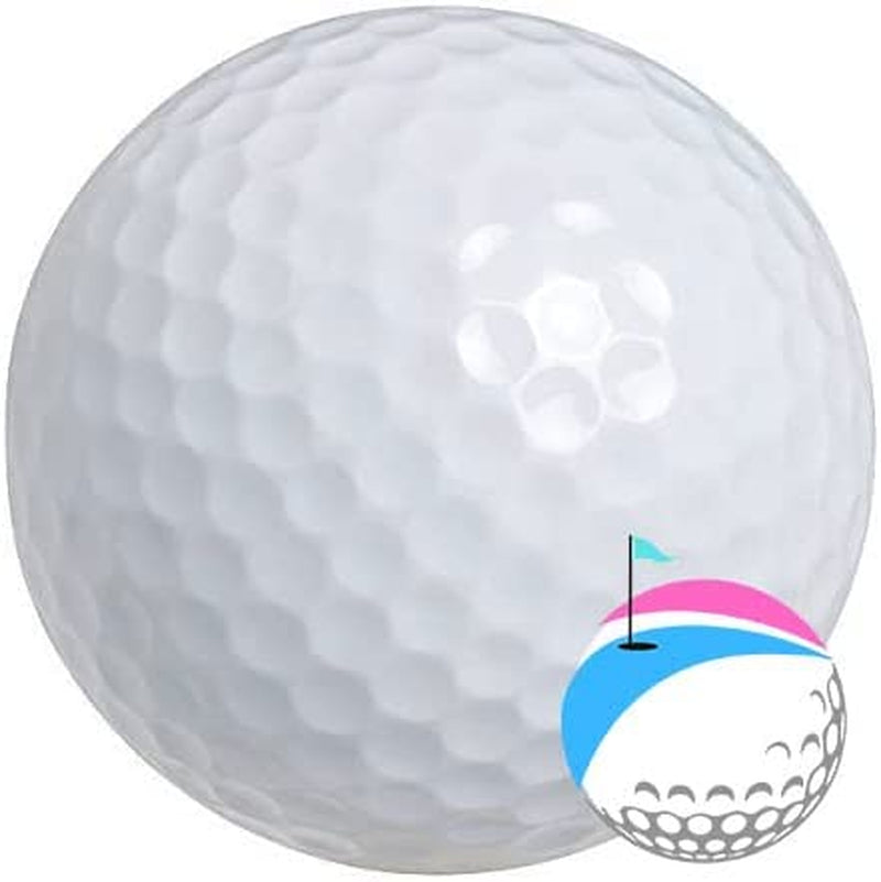 Exploding Trick Golf Balls + Gender Reveal Party Gag Gift for Golfers, Blue & Pink Exploding Golf Balls