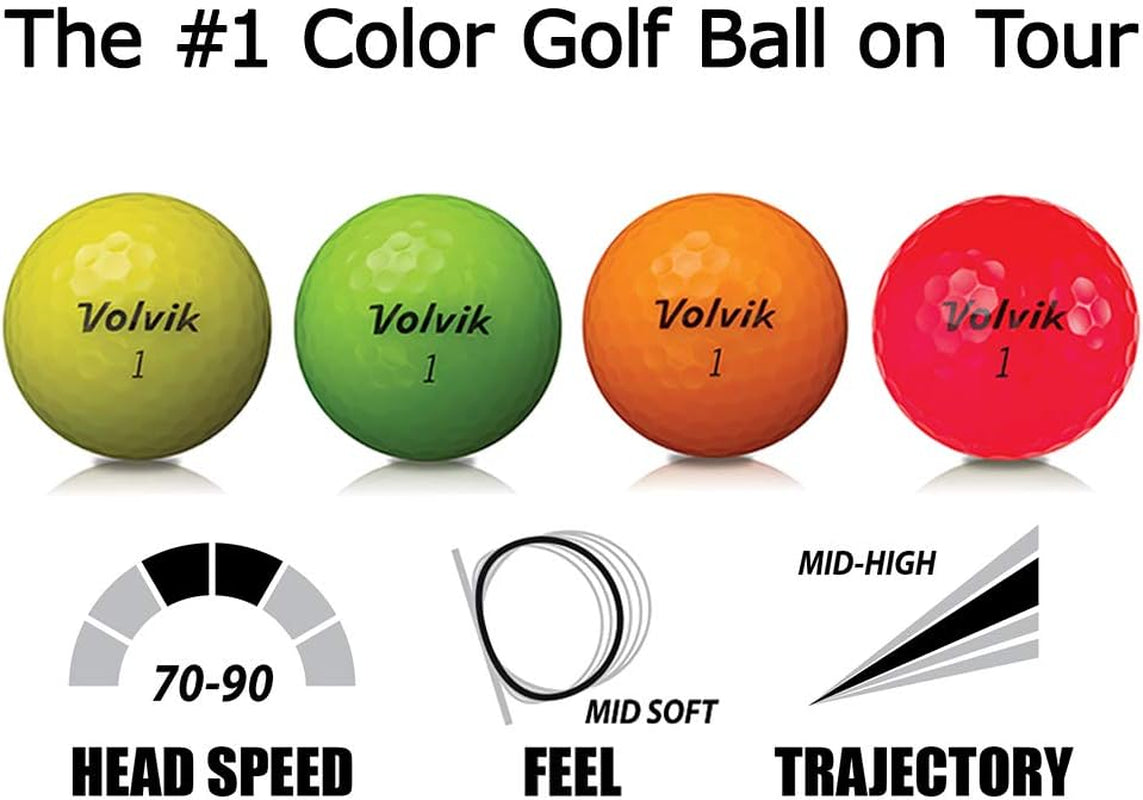 Crystal 3-Piece Premium Color Golf Balls Gift Set Bundle